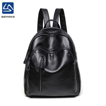 2018 fashion women custom leather backpack for college